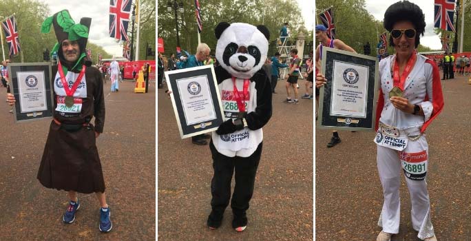 Kỷ lục Guinness trang phục kỳ lạ ‘nổ như mưa’ tại London Marathon 2019 Kỷ lục Guinness trang phục kỳ lạ ‘nổ như mưa’ tại London Marathon 2019